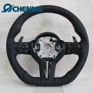 Volant de voiture en cuir perforé à fond plat de haute qualité pour <span class=keywords><strong>BMW</strong></span> M3 M5 F10 F30 F26 F06 F12 F15 F16 F22 F33 F34 F80 X3 X4 - Product Image 5