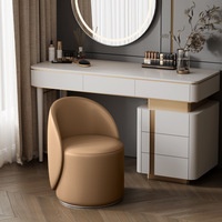 Tabouret et repose-pieds rotatifs en cuir de style américain avec dossier – Écologique et durable pour appartement, chambre, bureau à domicile