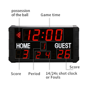 Control Remoto Portátil Pantalla LED de 11 dígitos Marcador digital Tablero de puntuación de deportes de interior electrónico para baloncesto Voleibol - Product Image 2