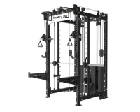 Cage de fitness réglable en acier durable, support de puissance, entraînement complet du corps, avec traction Lat, rangée basse, triceps, poitrine, dos 160kg