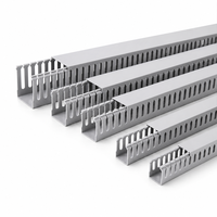 Goulotte de câblage en PVC rainurée UL94 V-0 35x35mm 50x45mm 80x40mm, canal de gestion de câbles pour panneaux solaires, type doigt