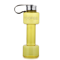 Bouteille d'eau transparente portable avec poignée, sans BPA, personnalisable avec logo, fabriquée par un fabricant de boissons