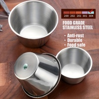Mini-bol réutilisable en acier inoxydable pour sauces, vinaigrettes et condiments – Idéal pour restaurants, barbecues et usage domestique