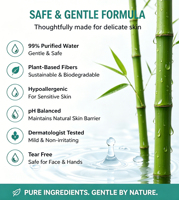 Toallitas Húmedas para Bebé de Marca Privada, 100% Fibra de Bambú, Ecológicas, Biodegradables, Hipoalergénicas, Sin Perfume, Extra Gruesas, Orgánicas, OEM, ODM