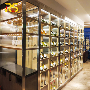 Espositore per Vini in <span class=keywords><strong>Acciaio</strong></span> Inox Commerciale, <span class=keywords><strong>Portabottiglie</strong></span> per Ristoranti, Negozi, Bar e Cantine - Product Image 5