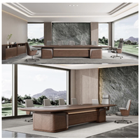 Bureau d'ordinateur de luxe moderne en bois, table de bureau de haute qualité pour PDG, directeur, cadre, bureau à domicile, meubles en bois de luxe CE