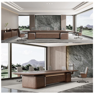 लक्जरी आधुनिक लकड़ी कंप्यूटर कार्यालय टेबल उच्च गुणवत्ता वाली छत प्रबंधक कार्यकारी घर कार्यालय डेस्क लक्जरी लकड़ी के फर्नीचर - Product Image 5