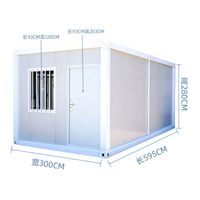 Chambre modulaire préfabriquée avec buanderie et salle de douche