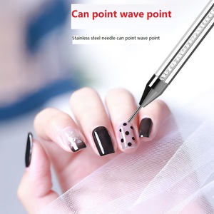 Stylo applicateur de cire et de strass à double tête avec manche en acrylique, marque privée, pour la décoration d'ongles - Product Image 2