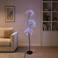 Lampe sur pied décorative en forme de S, lampe LED sur pied, design moderne à branches courbées, lumière d'ambiance pour la maison, salon, chambre à coucher