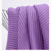 Vente en gros de tissu à tricoter nervuré brossé 4*2 tissu spandex en polyester pour vêtements