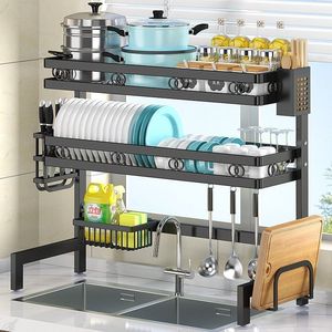 Escurridor de Platos de Acero Inoxidable para Fregadero de Cocina, Tamaño L, Multifuncional, para Uso en Encimera - Product Image 3