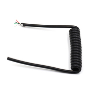 Câble spiralé en PVC 4C/5C, fil électrique en spirale, conducteur en cuivre, gaine en PU, fabricant, nombre de conducteurs personnalisable