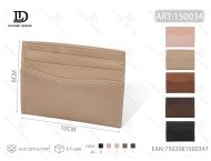 Portacarte a tre strati da 4 pollici in pelle PU dal design minimalista per carte - Product Image 1