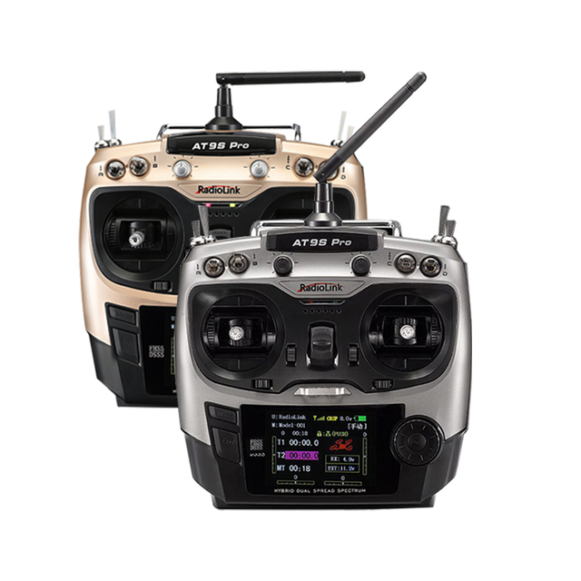 Radiolink AT9S Pro TX 10/12CH RC Radio Controller RC Transmitter With R9DS RX 2.4G Receiver for RC FPV Racing DroneRadiolinkAT9S