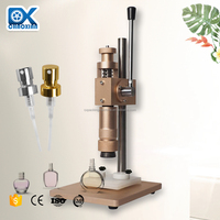 Machine de sertissage et de pressage de bouteilles en verre de pulvérisateur en aluminium multifonction manuel Offre Spéciale