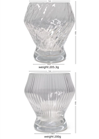 Verres à whisky et cocktails cannelés vintage personnalisés en gros, verres à café glacé pour bar et maison