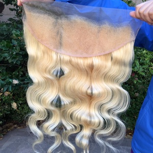 Chất Lượng Hàng Đầu Bán Giáng Sinh Preplucked 613 Blonde Minh Bạch Thụy Sĩ Ren Đóng Cửa/Phía Trước/HD Mỏng Ren Cho Bán Buôn - Product Image 2