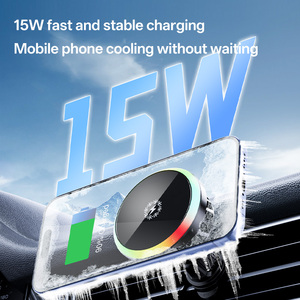Accesorios para Teléfono, Ventilador de Refrigeración <span class=keywords><strong>TEC</strong></span>, Radiador, Cargador Inalámbrico Magnético para Auto de 15W con Luz, Soporte para Teléfono S10 - Product Image 3