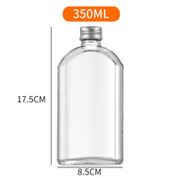 100Ml 200Ml 250Ml 350Ml 500Ml Transparante Platte Koffie Melk Thee Wijn Koud Geperst Sap Fles Glazen Drank