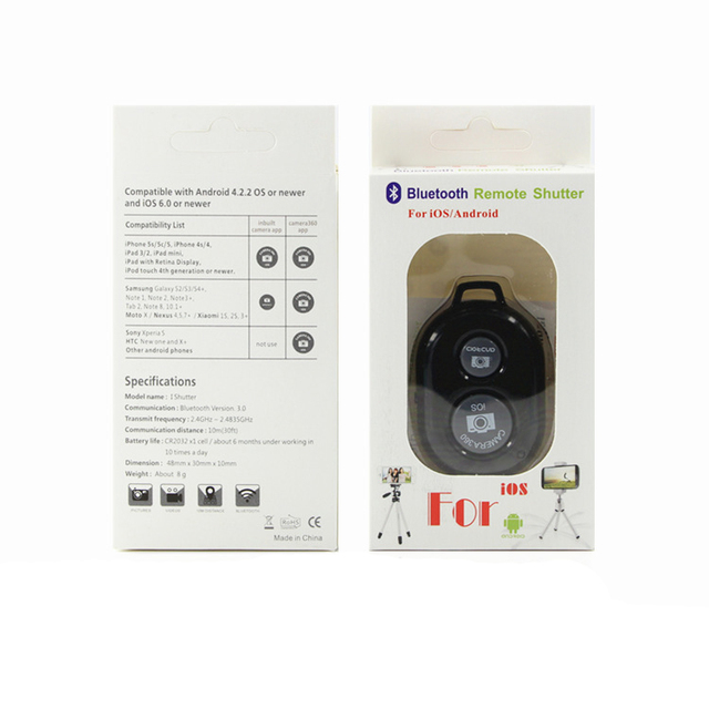 Universal Wireless for Phone Camera Shutter Remote Control Selfie Remote for Phone & Camera Devices