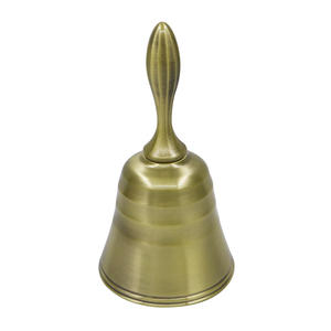 Campana de Metal con mango de Metal PARA CENA, campanilla de latón personalizada con mango de Metal antiguo, estilo Retro de países de Omán, Dubai, Corea, Italia - Product Image 1
