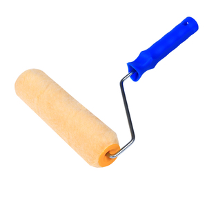 9in Yellow Polyester Industrial/DIY Grade Customizable Roller <b>Brush</b> with OEM Support 15mm Nap Thickness for Wall Painting - Product Image 2