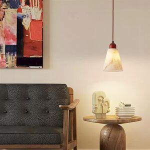 Lustres de chevet exclusifs transfrontaliers de style japonais Wabi-Sabi, éclairage nordique en marbre pour salles d'étude et salons de thé - Product Image 3