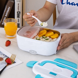 <span class=keywords><strong>Chauffe</strong></span>-aliments électrique Portable en plastique, boîte à déjeuner chauffante, 220V 1.05L, Bento - Product Image 2