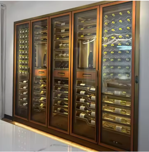 Estante para Botellas de Vino Art Deco de Acero Inoxidable EX644, Tamaño Personalizado, Montaje en Suelo para Uso en Exteriores en Bares, Cafeterías y Restaurantes - Product Image 6