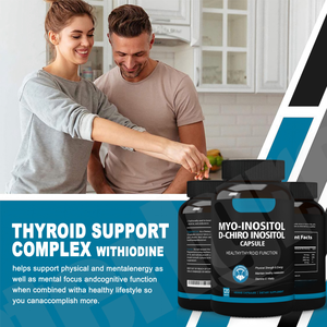 Myo Inositol D Chiro Inositol Support Folate Vitamin Hormonal Balance Supplément de santé ovarienne Capsules pour femmes 2 Daily - Product Image 6