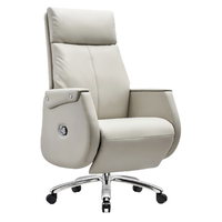 Fauteuil de bureau exécutif VIP présidentiel contemporain luxueux en cuir avec un design confortable