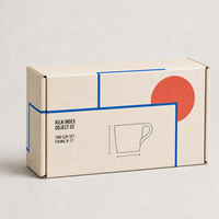 Boîtes d'expédition en carton ondulé personnalisées, écologiques et réutilisables pour l'emballage de coffrets cadeaux de tasses à espresso en céramique faites à la main