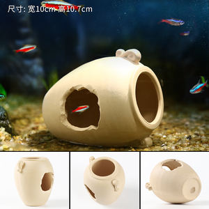 Aquarium Ceramic Rock Cave Baby <strong>Fish</strong> and Shrimp Breeding Hiding Shelter Purple Clay <strong>Pots</strong> for <strong>Fish</strong> tank - Product Image 2