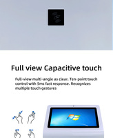 Kiosque tactile d'intérieur avec lecteur de carte NFC, caméra HD, terminal de libre-service publicitaire, SDK pour visiteurs, 32/43 pouces, sur pied
