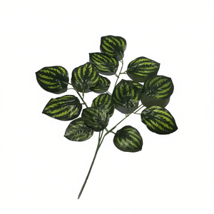 MNJ Artificial Watermelon Leaf Plant 12Pcs Green Faux Leaves For Home Decor - Product Image 2