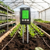 Smart Handheld Multi-Parameter Soil pH Detector Soil Tester pH Temp sunlight Fertility Moisture Meter pH Mtre Du Sol 6 En 1