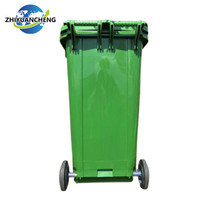 Poubelles et seaux de rangement en plastique écologiques mobiles à pédale pour extérieur, 120L, 240L, 660L