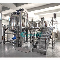 Ligne de production Mélangeur cosmétique Mélangeur Homogénéisateur sous vide Machine à émulsifier Lotion hydratante Mayonnaise Machine de fabrication