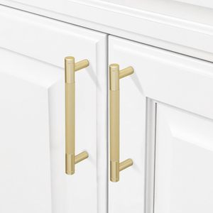 New T Bar Shape Furniture Hardware Supplies Kitchen Gold Cupboard Cabinet <strong>Drawer</strong> Door Cupboard Knurled <strong>Handles</strong> - Product Image 4