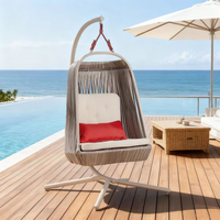 Fauteuil suspendu d'extérieur en alliage d'aluminium, design moderne, imperméable, fait main, idéal pour hôtels, cours, chambres et salons