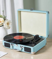 Valise électrique portable sans fil platine vinyle lp gramophone tourne-disque phonographe personnalisable prêt en stock HY-T01