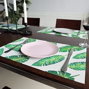 Toptan mat çalışma masası-Kişiselleştirilmiş özel renkli baskılı yıkanabilir ısıya rasistant plastik vinil Placemat yemek masası