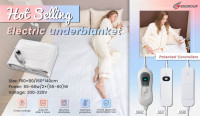 Couvertures électriques pour lits avec minuterie Matelas chauffant électrique Couverture chauffante d'hiver