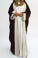 Abaya ouverte modeste et personnalisée vêtements islamiques pour femmes musulmanes robe abaya réversible en polyester grande taille pour adultes