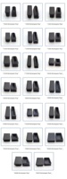 Embouts de tube rectangulaires noirs MAIGE 40x20mm (1.57"x0.79") en plastique PE, embouts pour étagères industrielles, embouts pour tubes nervurés