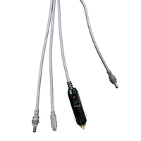 Câble d'alimentation Utech Starlink Mini 3-en-1 Ethernet Type-C DC 12V-28V 18AWG avec gaine tressée en PVC 6,5FT/10FT/16FT pour allume-cigare