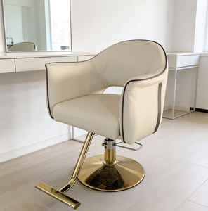 Fauteuil de Barbier en Cuir PU Fait Main 2026 avec Pompe Hydraulique à Hauteur Réglable, Base Ronde/Carrée, Garantie 5 Ans - Product Image 1