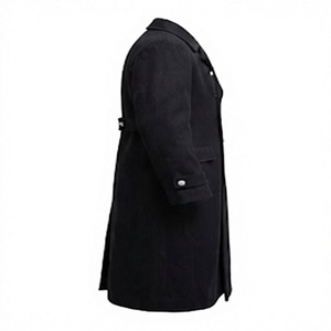 Black <b>Long</b> <b>Men's</b> Historical Greatcoat Double Breasted Overcoat Formal Outerwear for <b>Winter</b> - Product Image 4