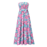 Robe décontractée vintage sans manches à imprimé floral de luxe 2026 pour femme, grandes tailles